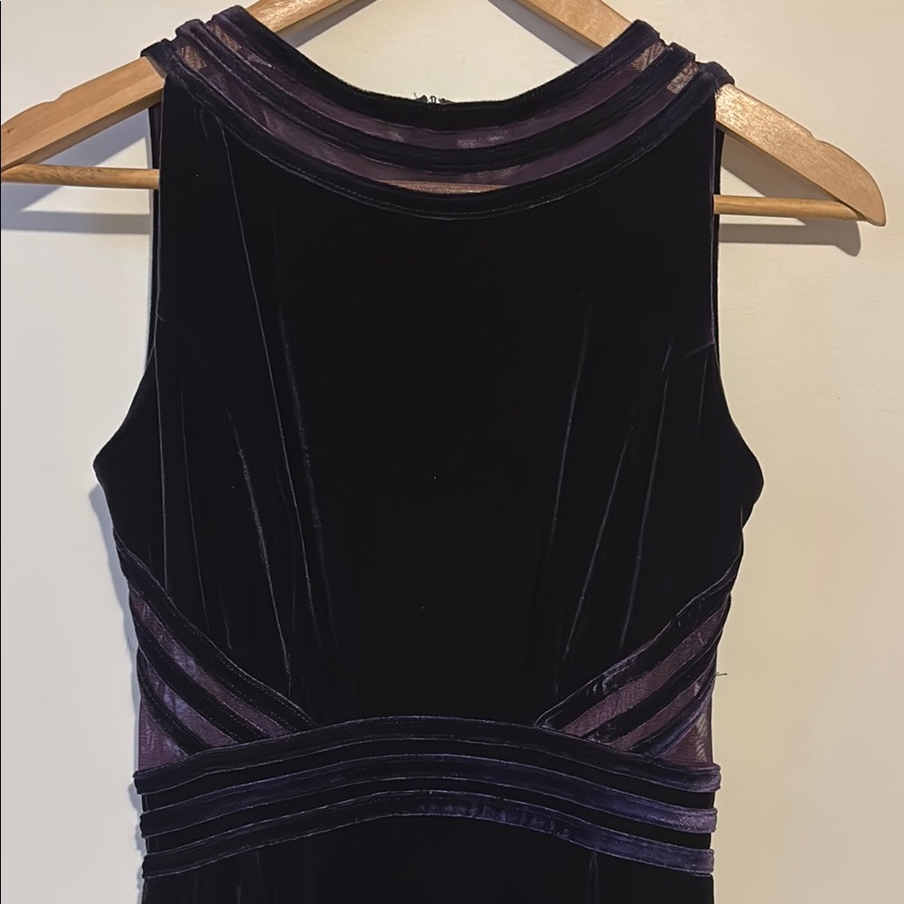 Cartise International Elegant Purple Velvet Dress